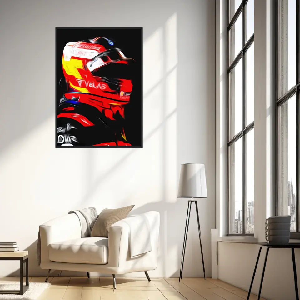 Affiche et Tableau Carlos Sainz Ferrari 2022 Formule 1