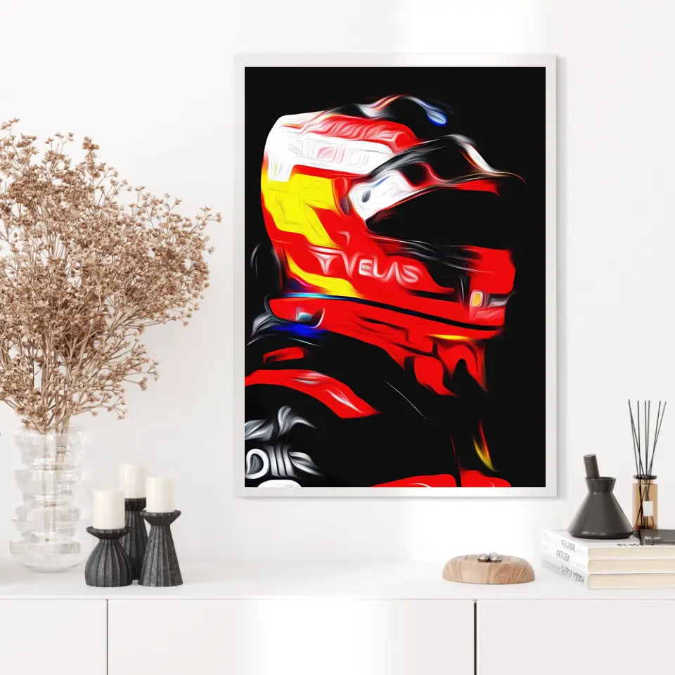 Affiche et Tableau Carlos Sainz Ferrari 2022 Formule 1
