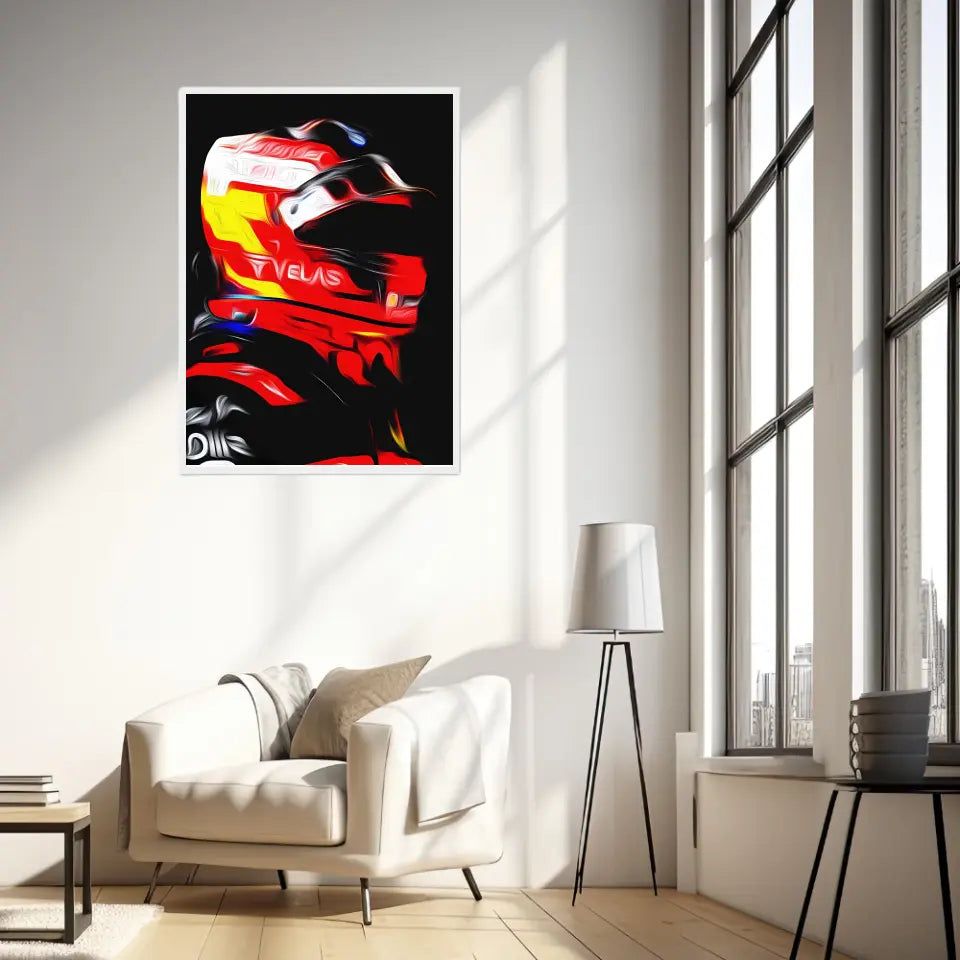 Affiche et Tableau Carlos Sainz Ferrari 2022 Formule 1