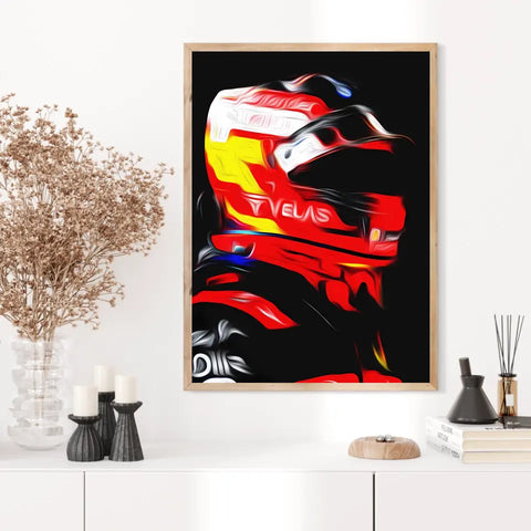 Affiche et Tableau Carlos Sainz Ferrari 2022 Formule 1