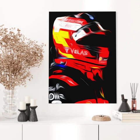 Affiche et Tableau Carlos Sainz Ferrari 2022 Formule 1