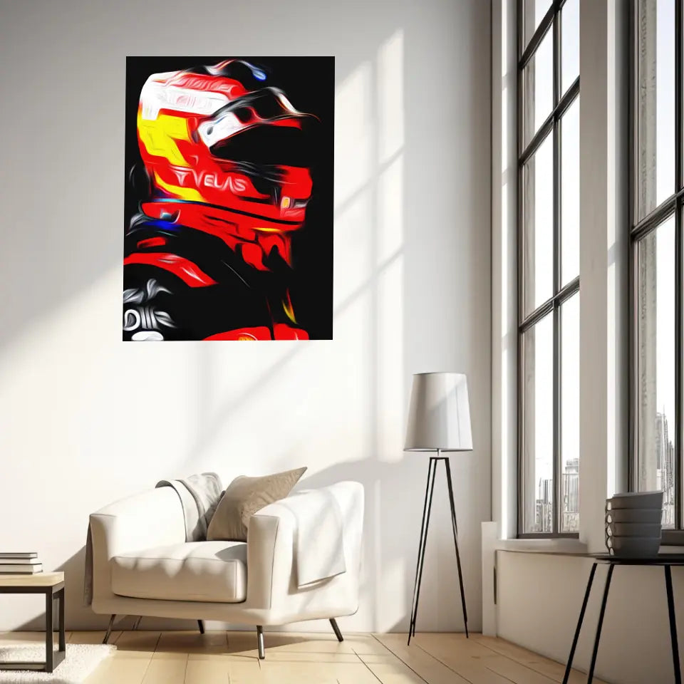 Affiche et Tableau Carlos Sainz Ferrari 2022 Formule 1