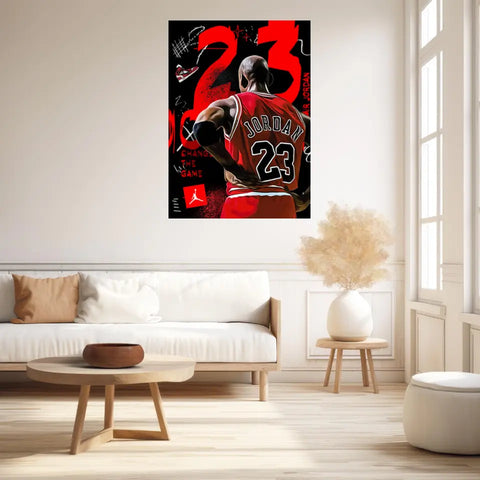 Affiche et Tableau Pop Art de Michael Jordan 23