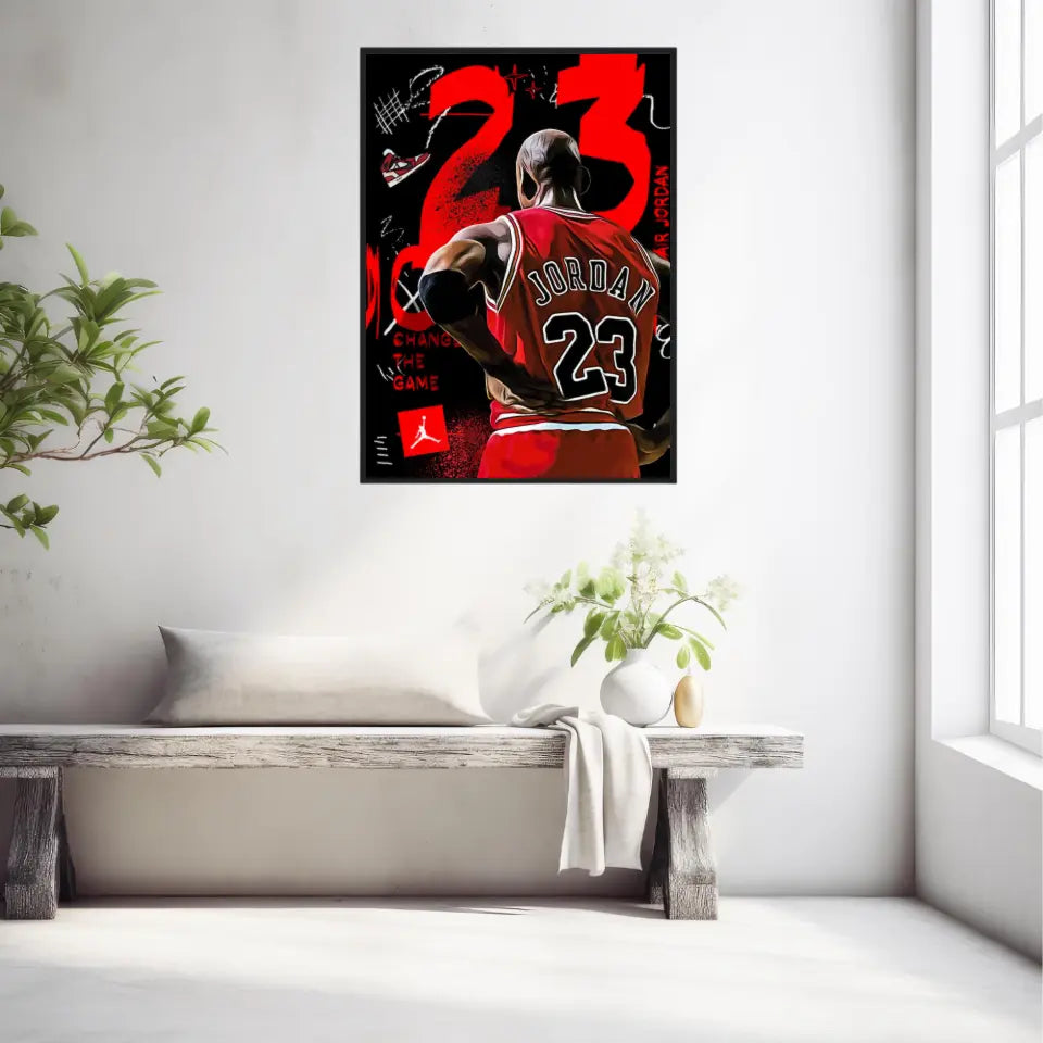 Affiche et Tableau Pop Art de Michael Jordan 23