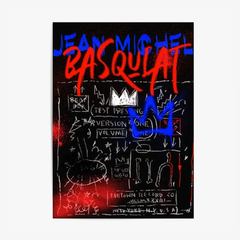 Affiche et Tableau Pop Art de Jean Michel Basquiat Record Beat Bop
