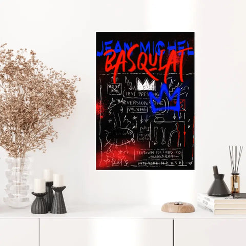 Affiche et Tableau Pop Art de Jean Michel Basquiat Record Beat Bop