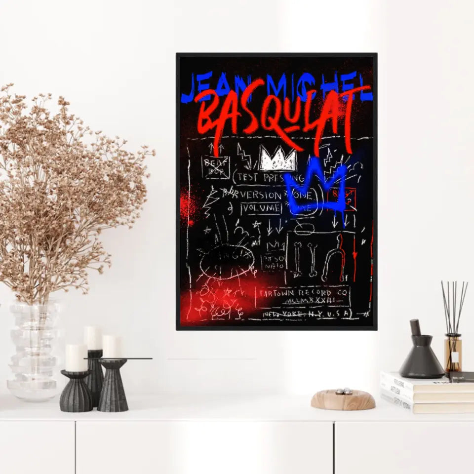 Affiche et Tableau Pop Art de Jean Michel Basquiat Record Beat Bop