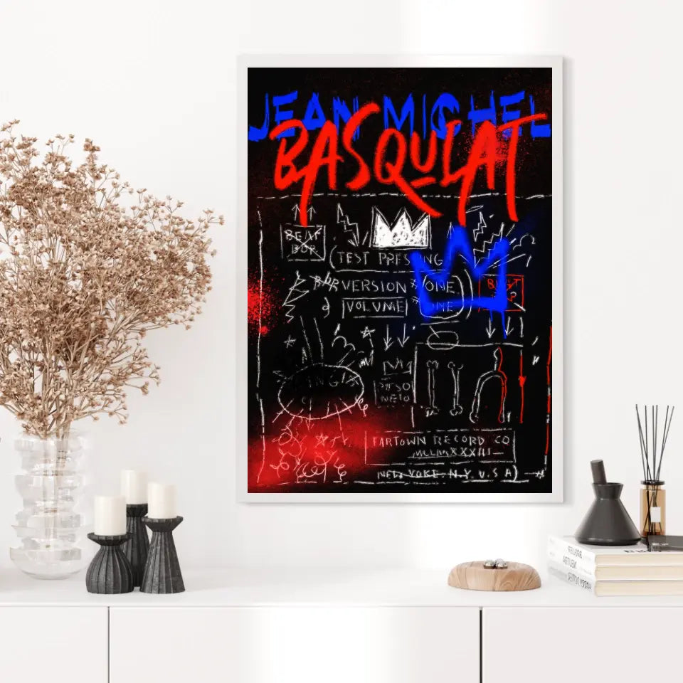 Affiche et Tableau Pop Art de Jean Michel Basquiat Record Beat Bop