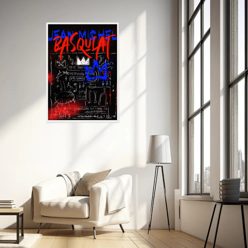 Affiche et Tableau Pop Art de Jean Michel Basquiat Record Beat Bop