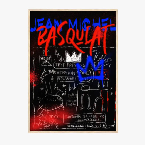 Affiche et Tableau Pop Art de Jean Michel Basquiat Record Beat Bop