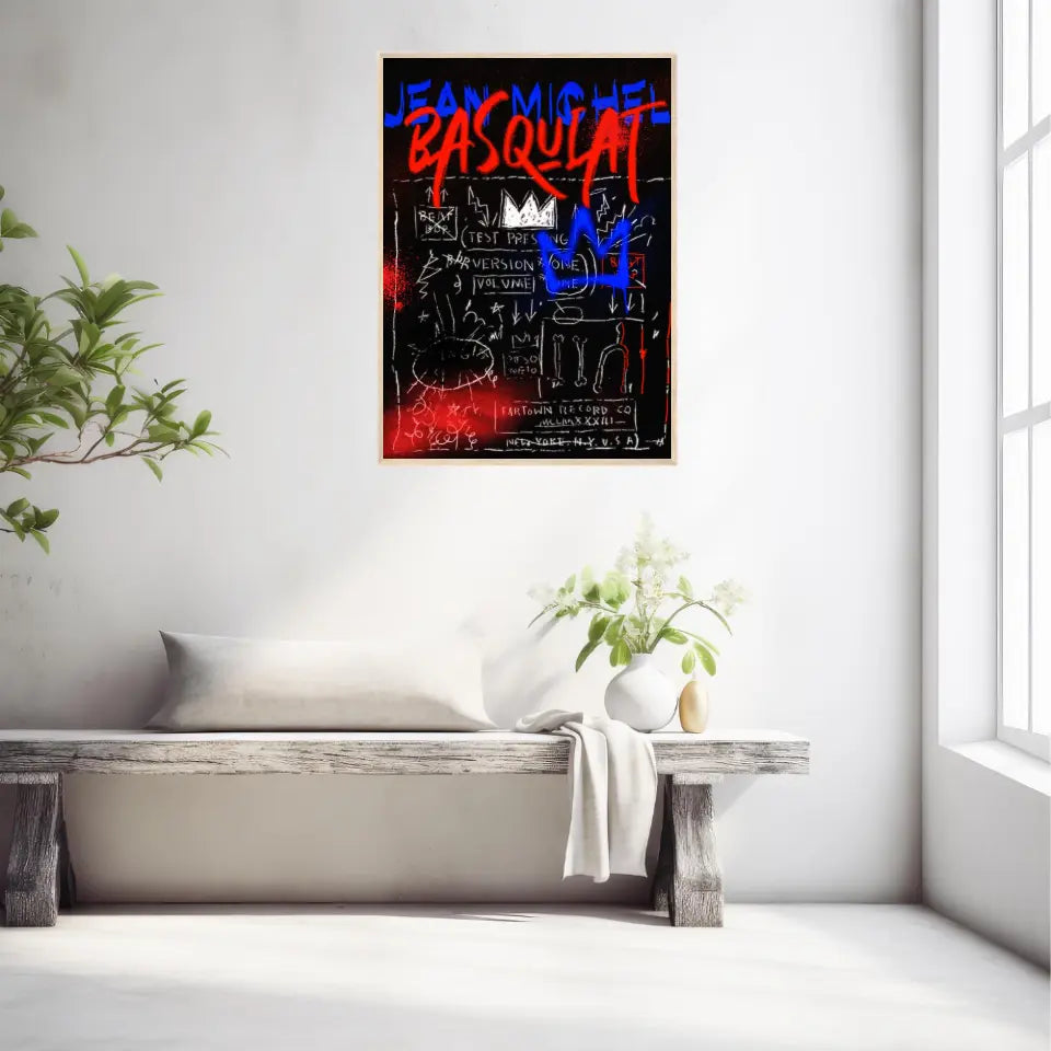 Affiche et Tableau Pop Art de Jean Michel Basquiat Record Beat Bop