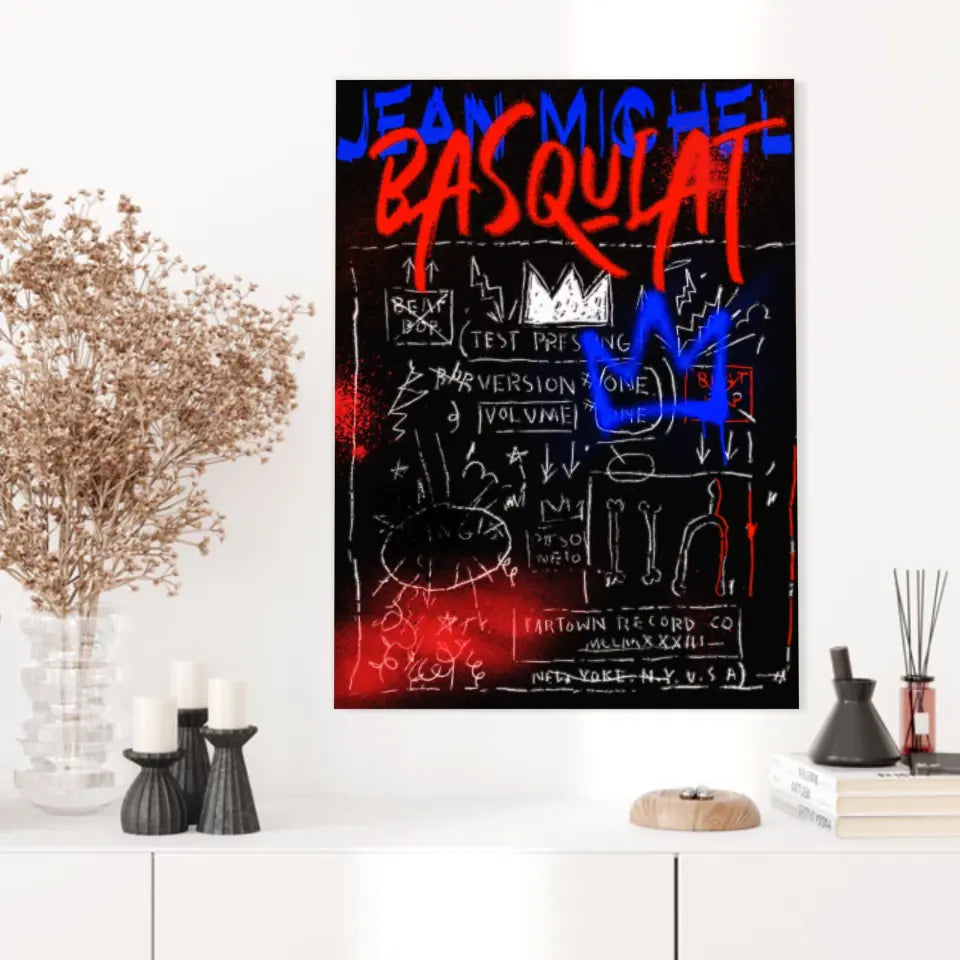 Affiche et Tableau Pop Art de Jean Michel Basquiat Record Beat Bop