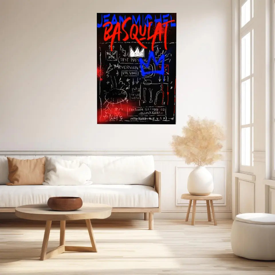 Affiche et Tableau Pop Art de Jean Michel Basquiat Record Beat Bop