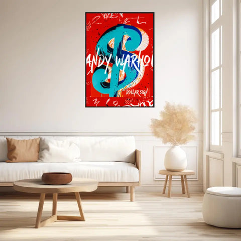 Affiche et Tableau Pop Art de Andy Warhol Dollar Sign