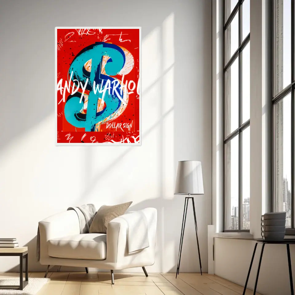 Affiche et Tableau Pop Art de Andy Warhol Dollar Sign