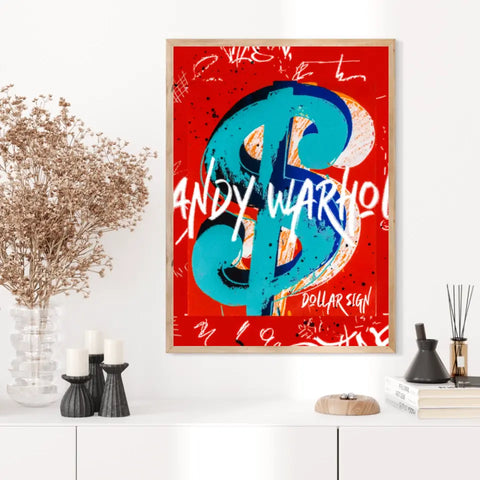 Affiche et Tableau Pop Art de Andy Warhol Dollar Sign