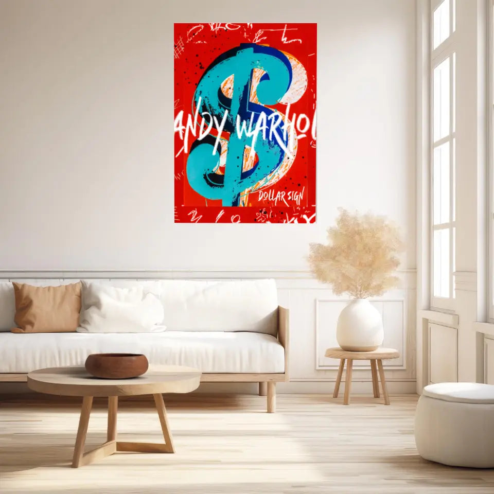 Affiche et Tableau Pop Art de Andy Warhol Dollar Sign