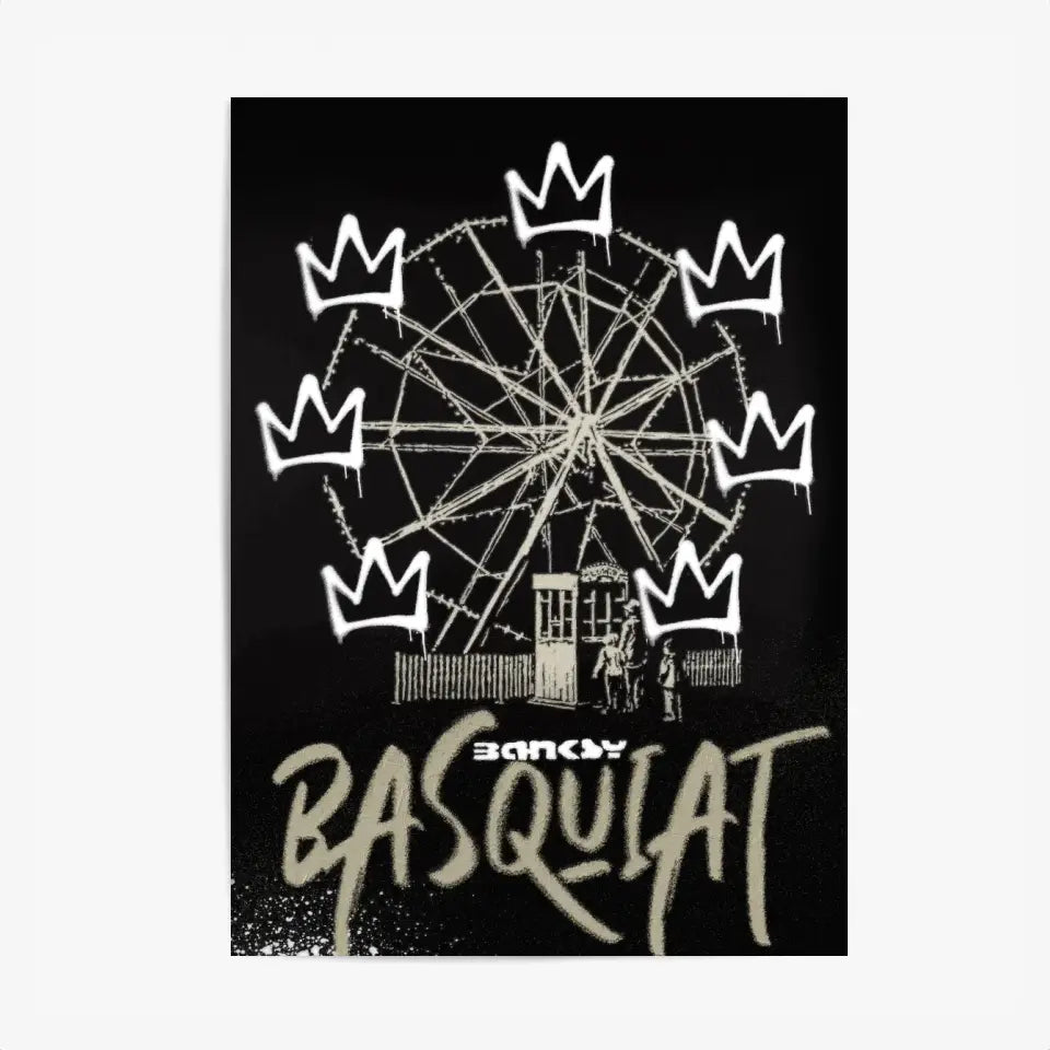 Affiche et Tableau Pop Art de Jean Michel Basquiat VS Banksy