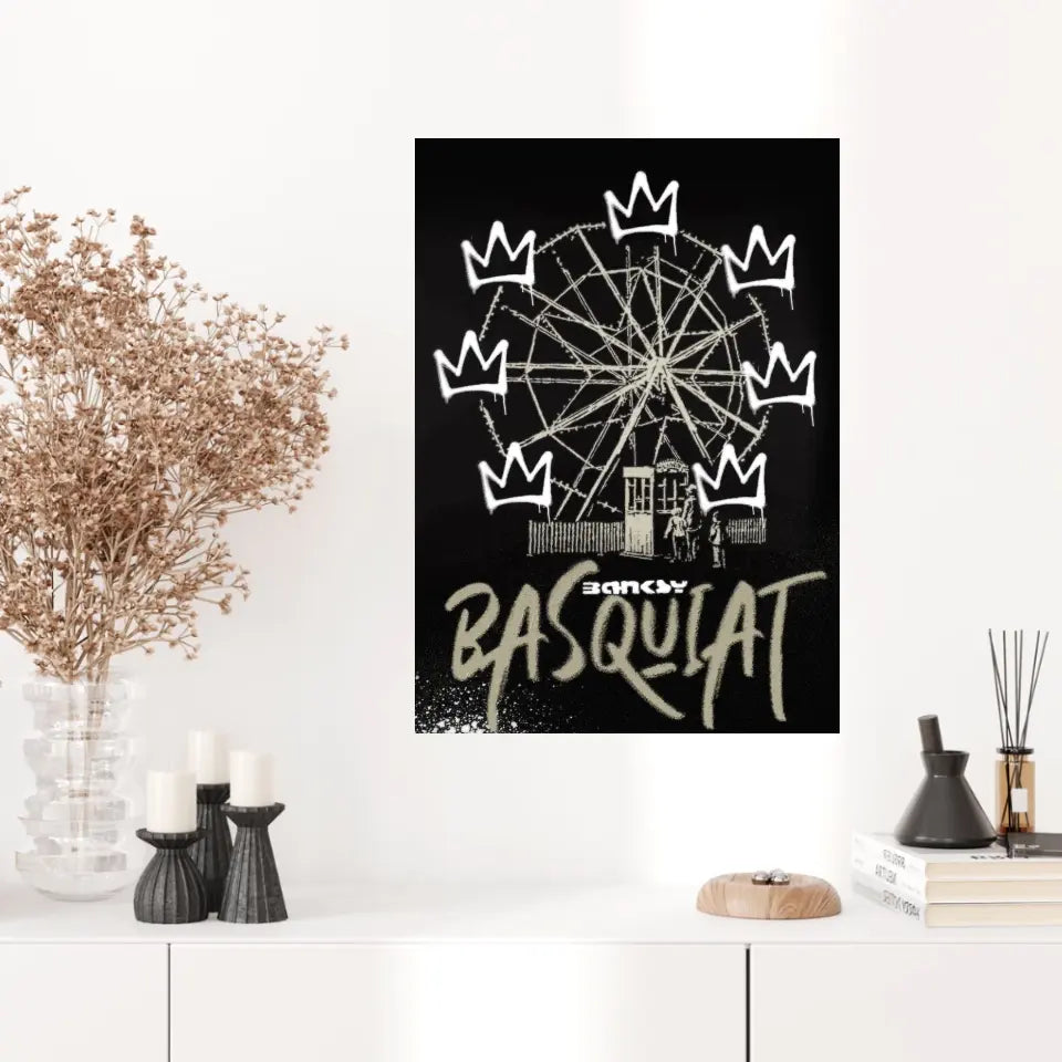 Affiche et Tableau Pop Art de Jean Michel Basquiat VS Banksy