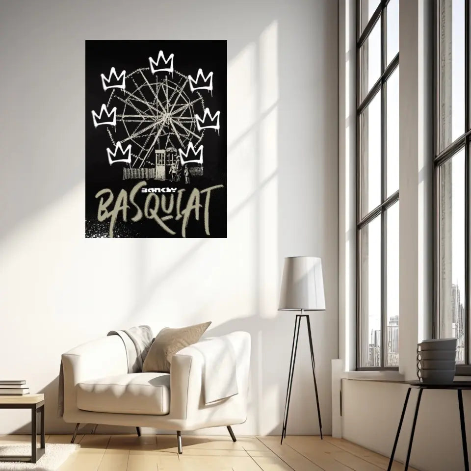 Affiche et Tableau Pop Art de Jean Michel Basquiat VS Banksy