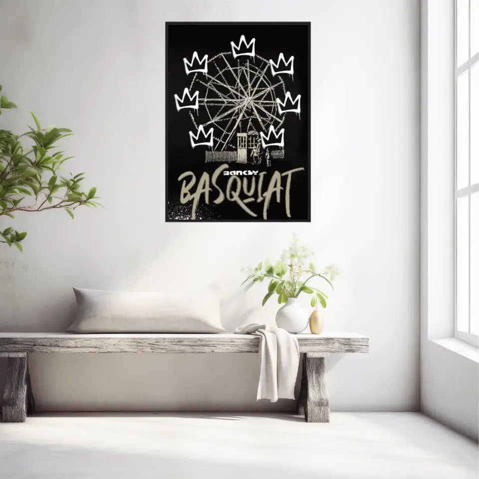 Affiche et Tableau Pop Art de Jean Michel Basquiat VS Banksy