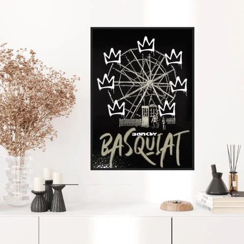 Affiche et Tableau Pop Art de Jean Michel Basquiat VS Banksy