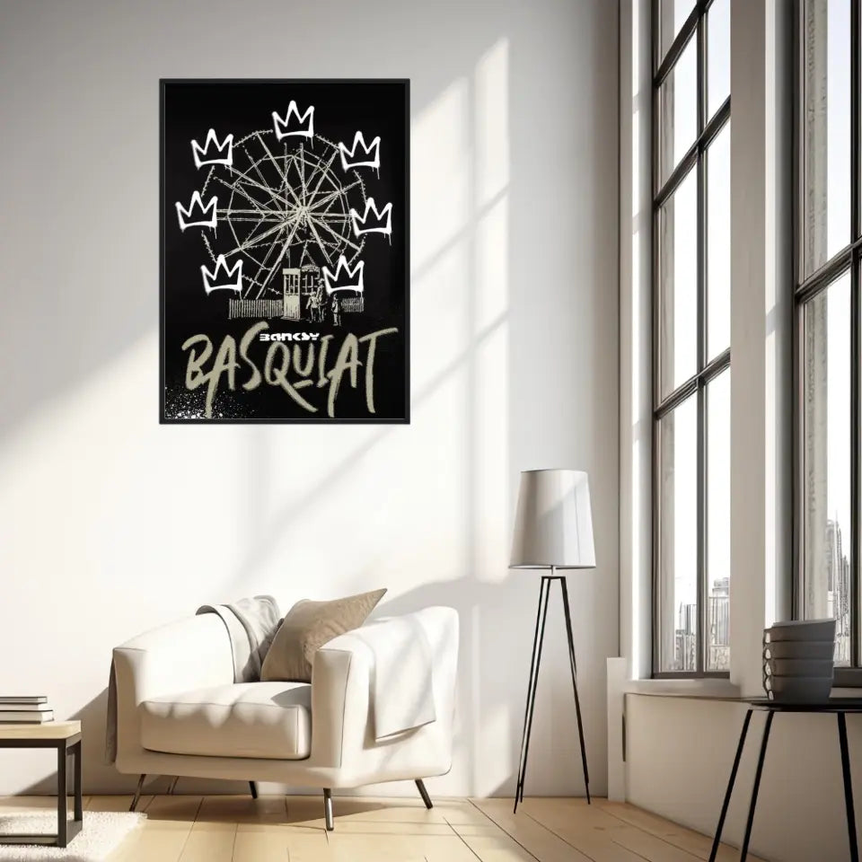 Affiche et Tableau Pop Art de Jean Michel Basquiat VS Banksy