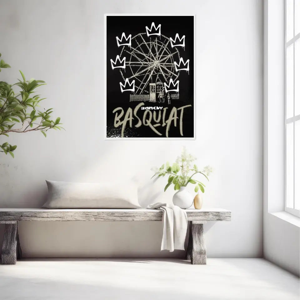Affiche et Tableau Pop Art de Jean Michel Basquiat VS Banksy