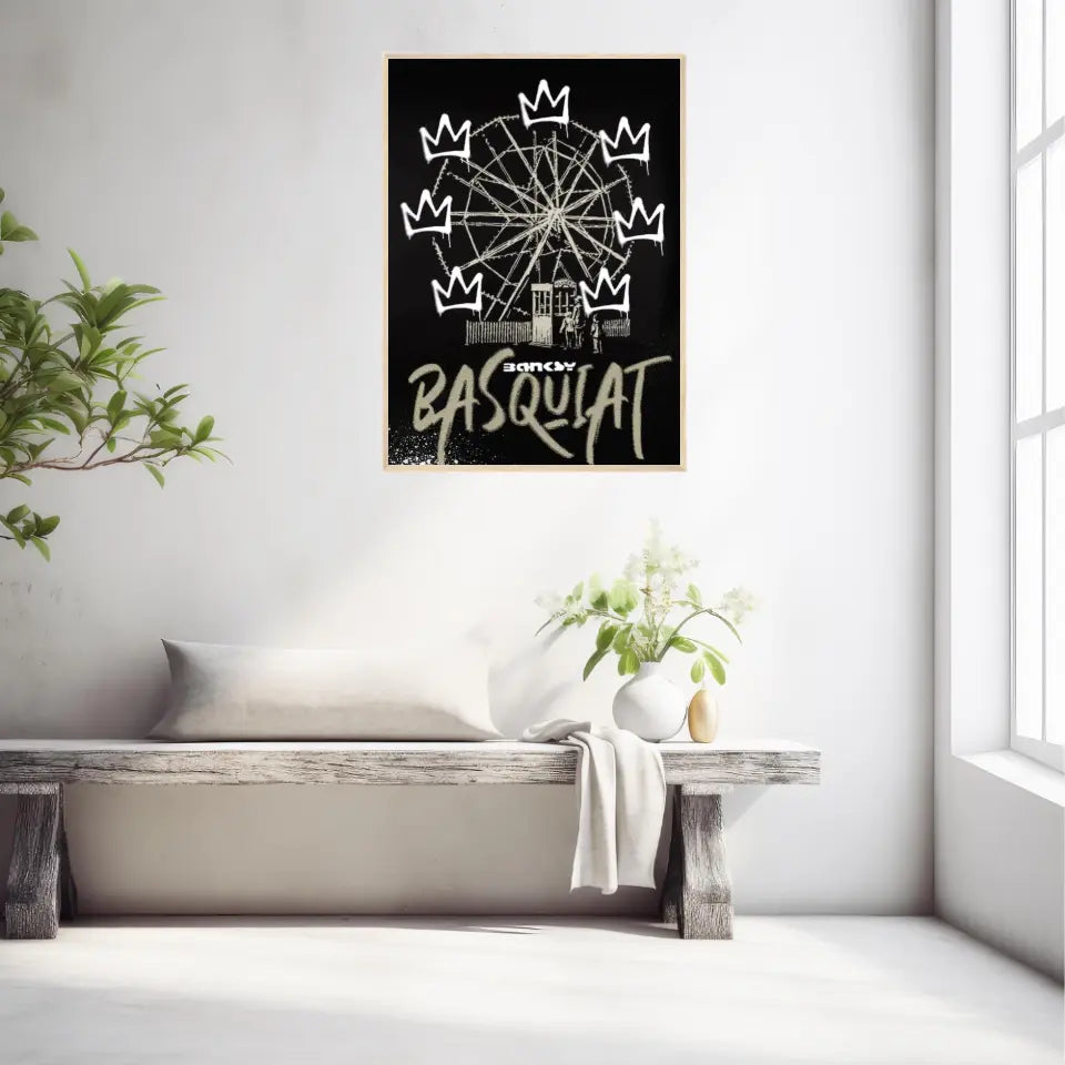 Affiche et Tableau Pop Art de Jean Michel Basquiat VS Banksy