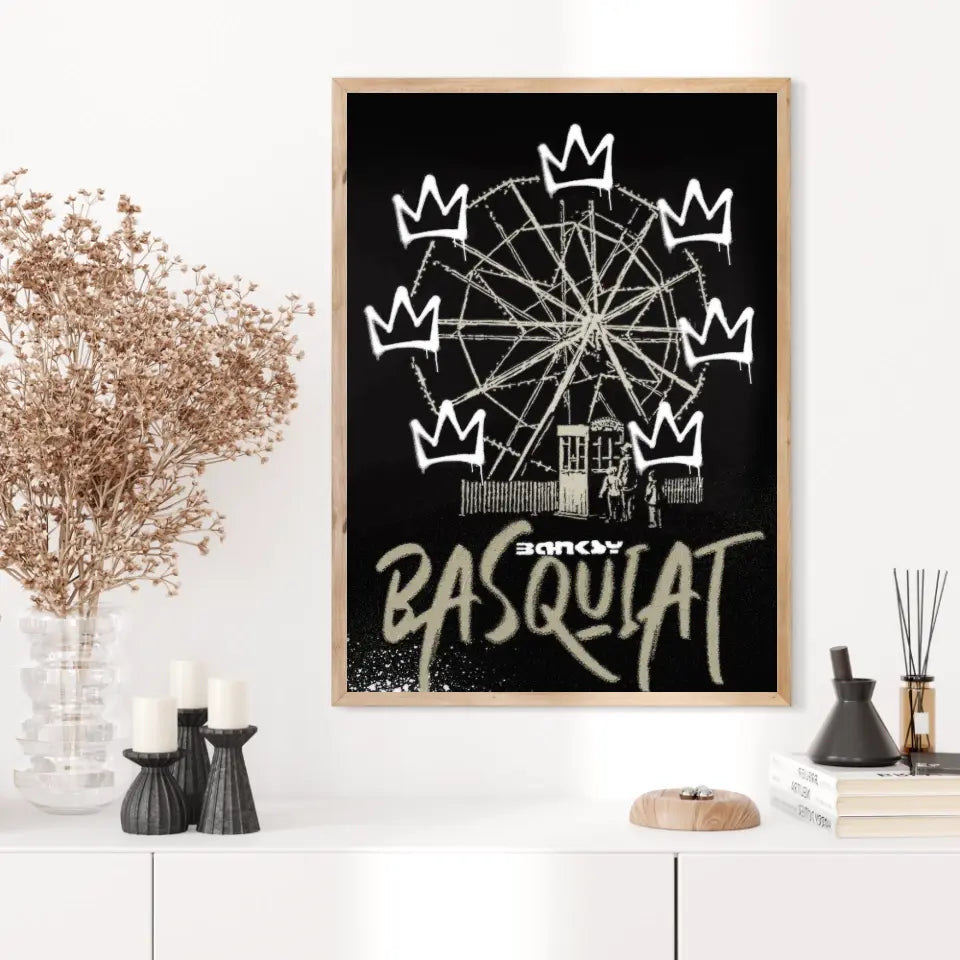 Affiche et Tableau Pop Art de Jean Michel Basquiat VS Banksy