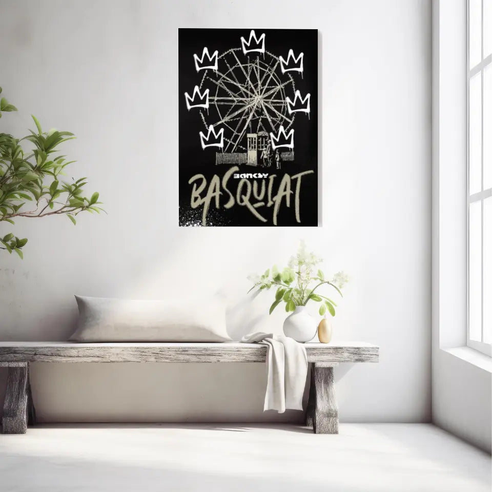 Affiche et Tableau Pop Art de Jean Michel Basquiat VS Banksy