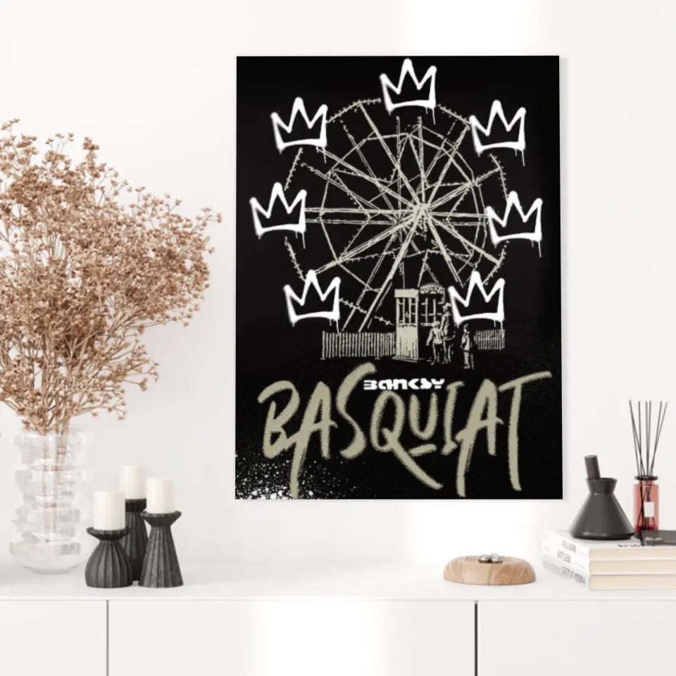 Affiche et Tableau Pop Art de Jean Michel Basquiat VS Banksy