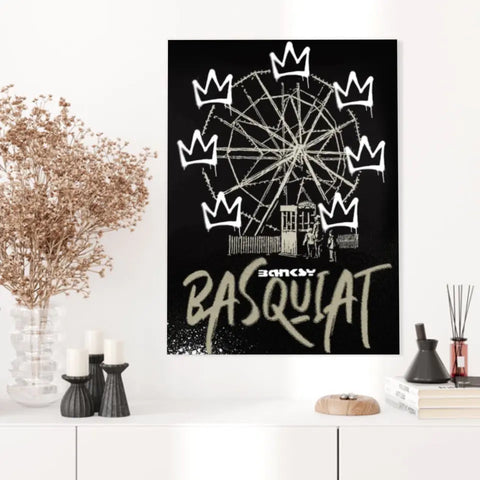 Affiche et Tableau Pop Art de Jean Michel Basquiat VS Banksy