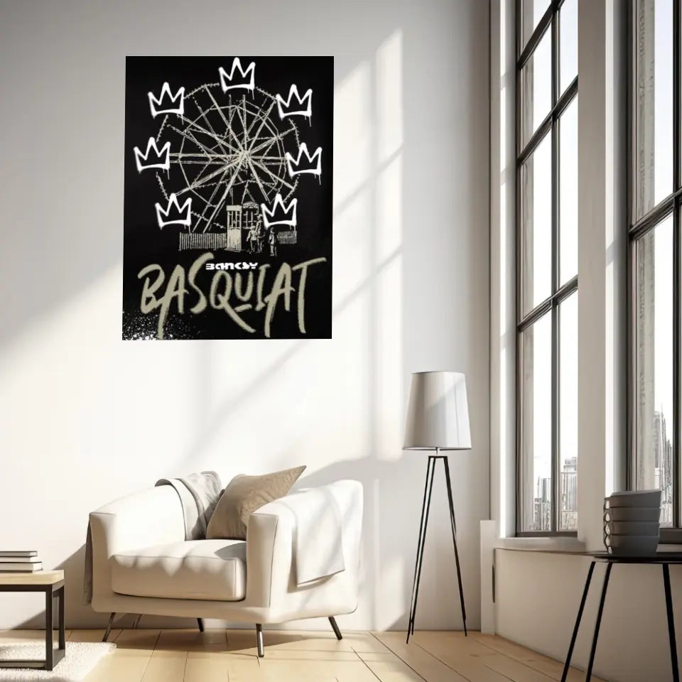 Affiche et Tableau Pop Art de Jean Michel Basquiat VS Banksy