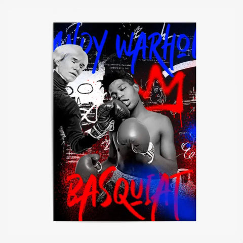 Affiche et Tableau Pop Art de Jean Michel Basquiat Boxe Andy Warhol