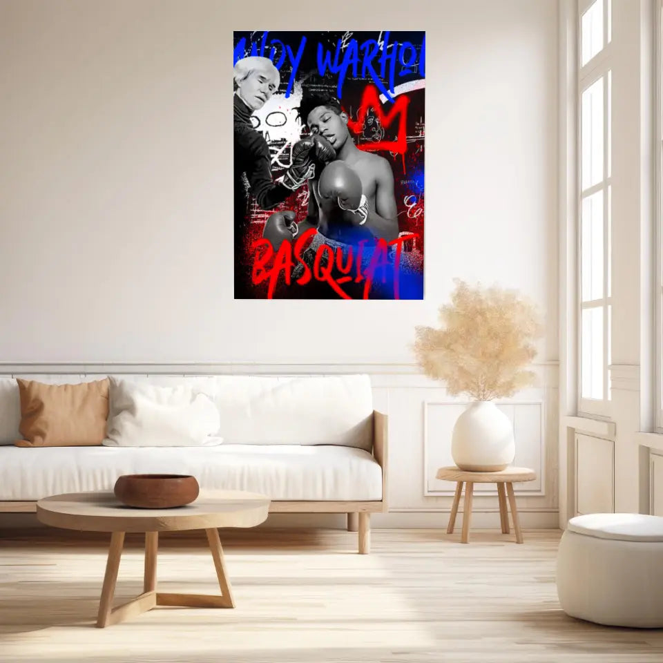 Affiche et Tableau Pop Art de Jean Michel Basquiat Boxe Andy Warhol
