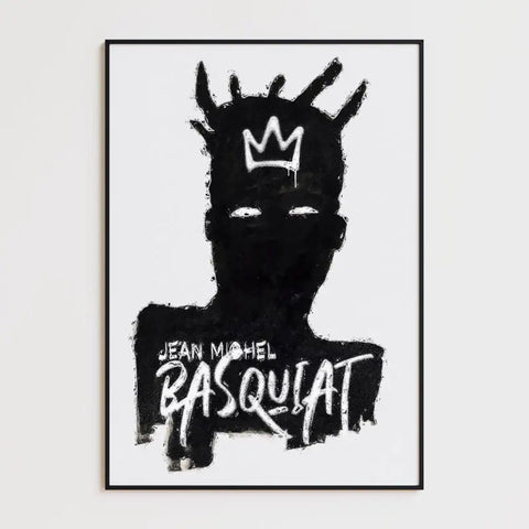 Affiche et Tableau Pop Art de Jean-Michel Basquiat Self Portrait Black and White