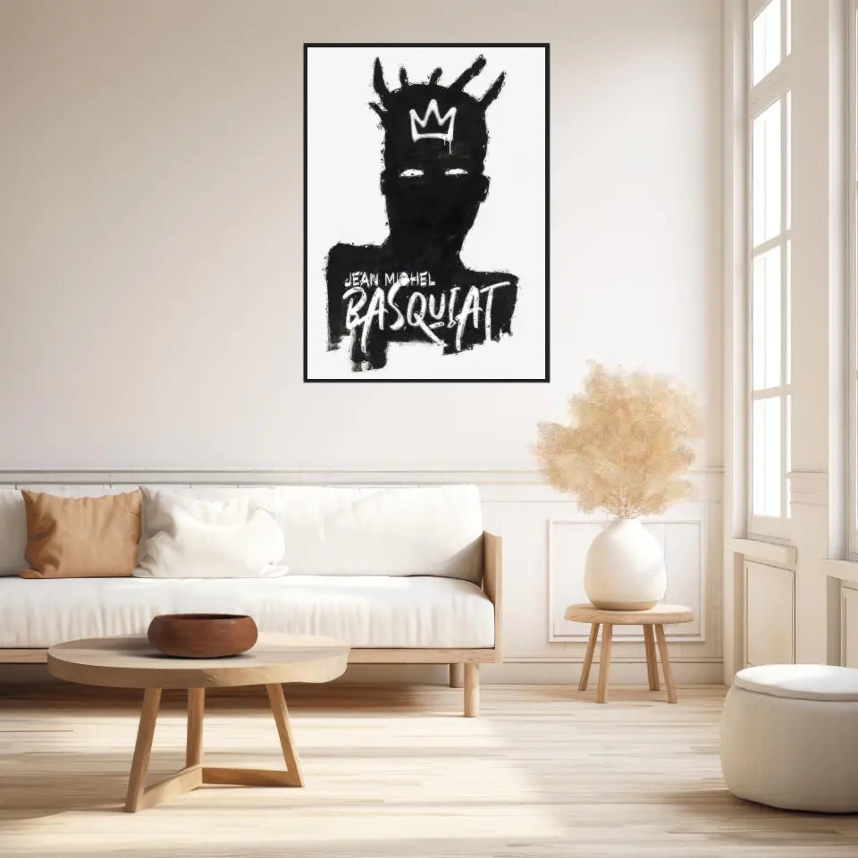 Affiche et Tableau Pop Art de Jean-Michel Basquiat Self Portrait Black and White
