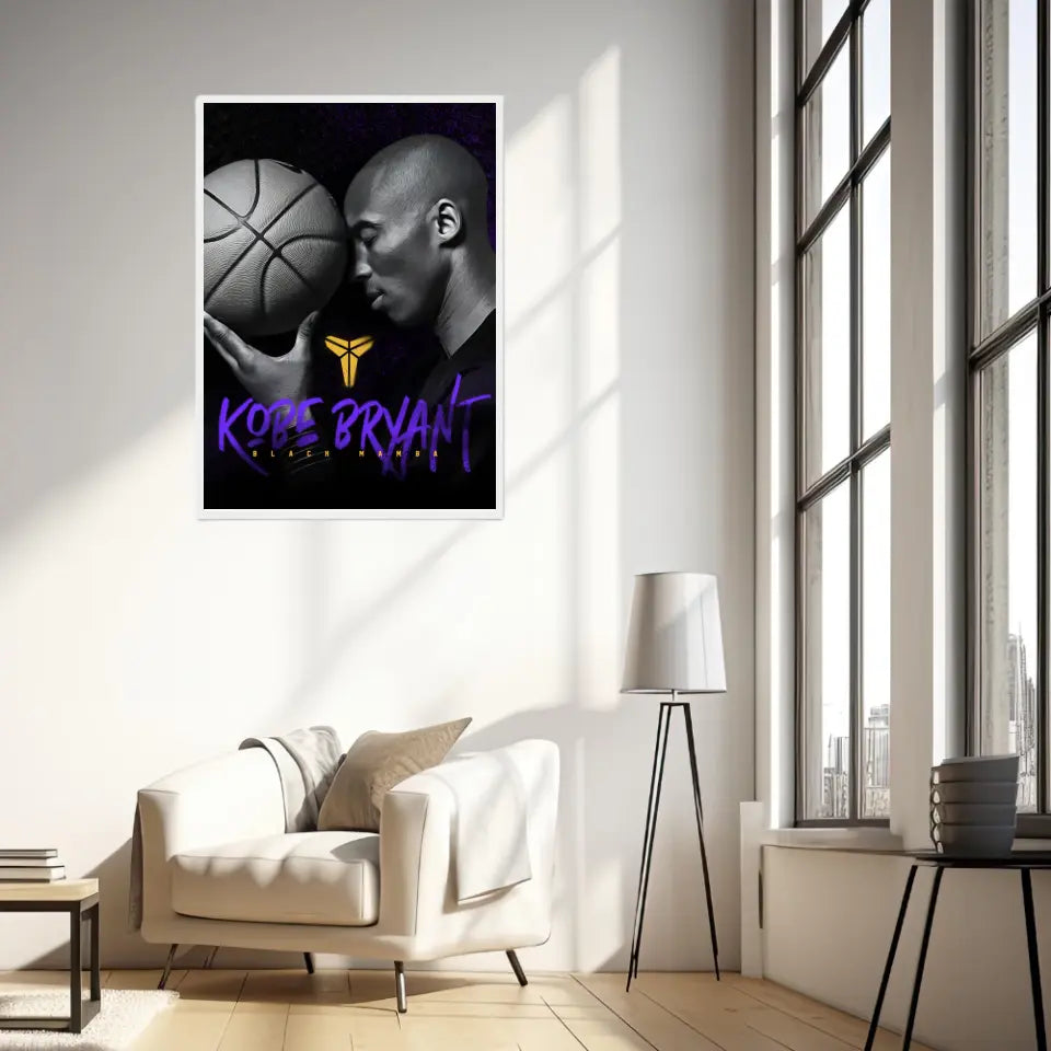 Affiche et Tableau Pop Art de Kobe Bryant Black Mamba