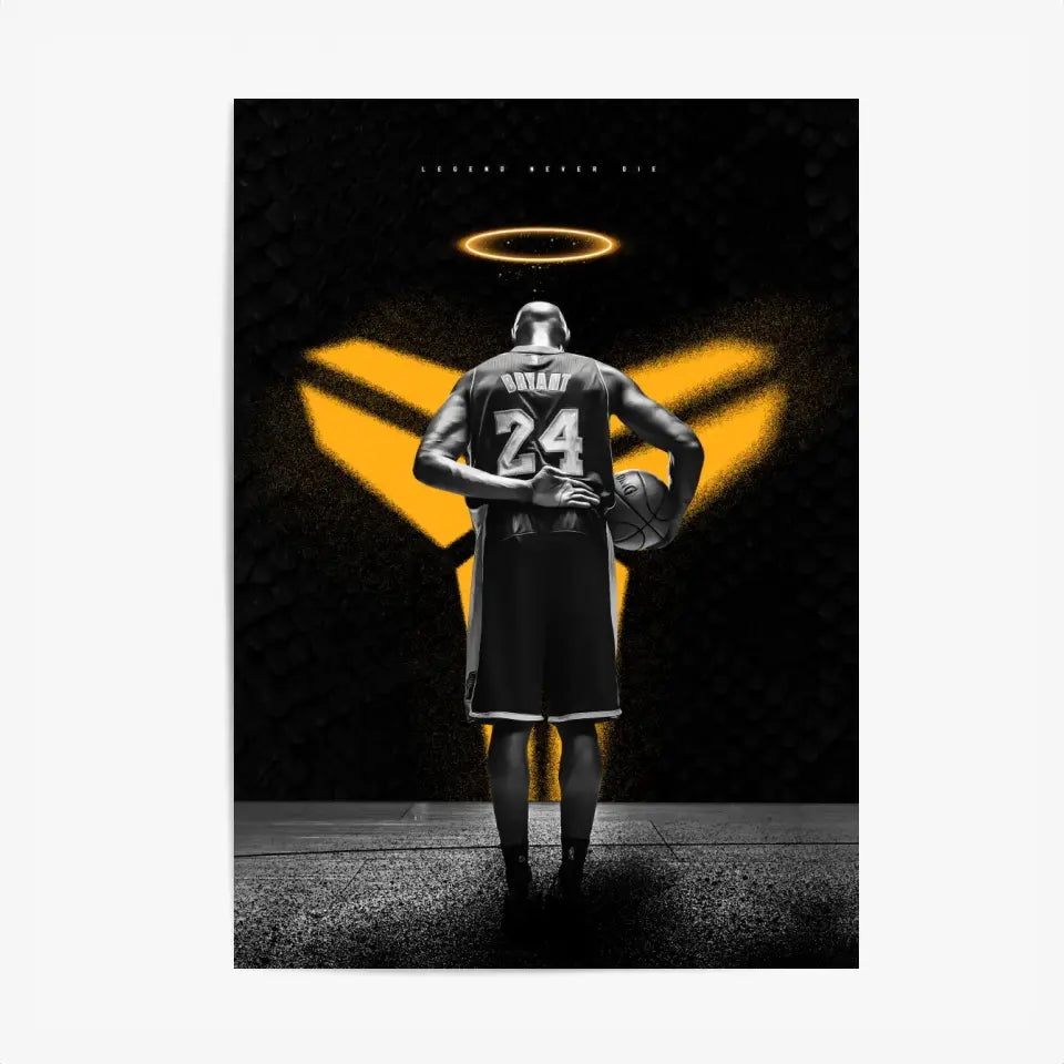 Affiche et Tableau Pop Art de Kobe Bryant 24 Légende Nerver Die