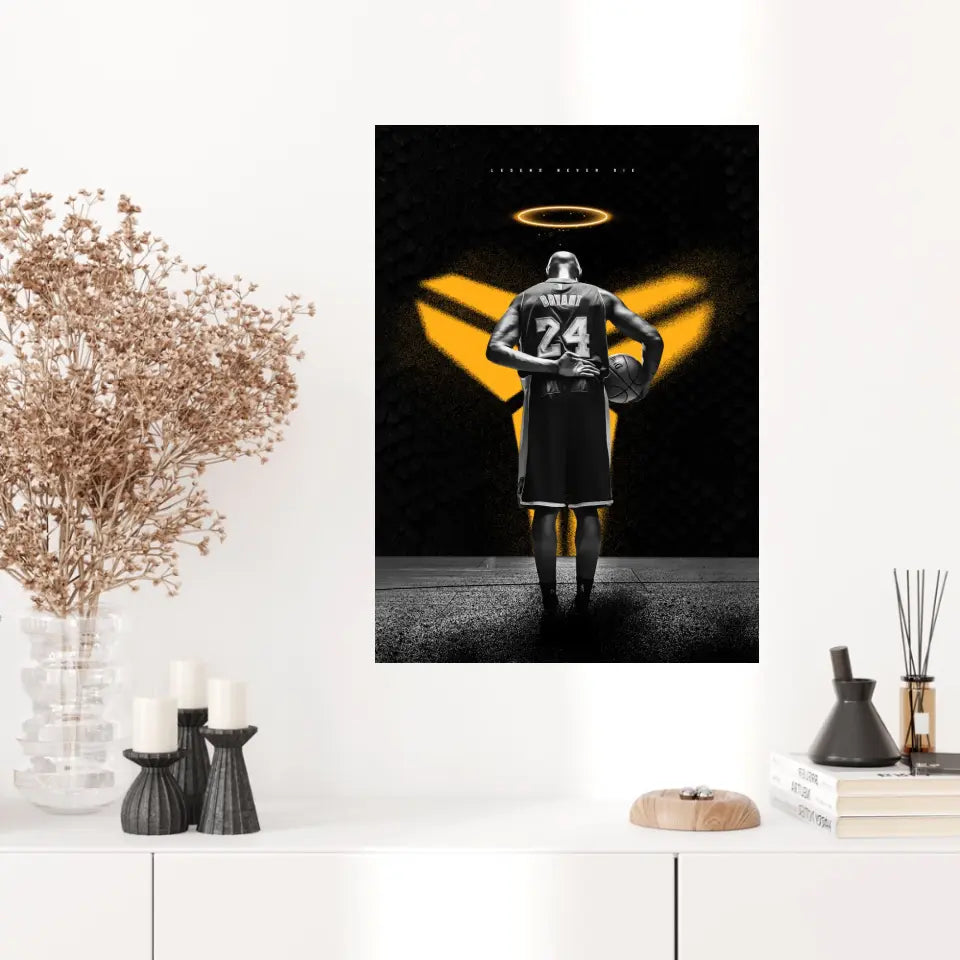 Affiche et Tableau Pop Art de Kobe Bryant 24 Légende Nerver Die