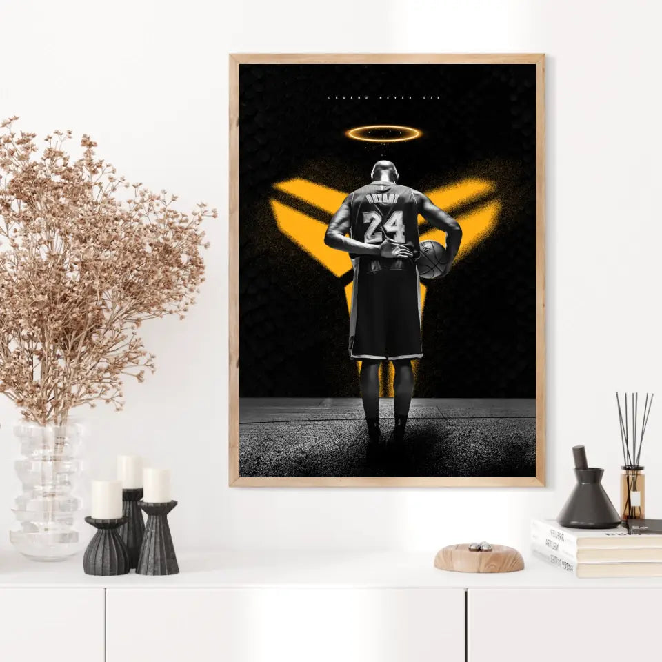Affiche et Tableau Pop Art de Kobe Bryant 24 Légende Nerver Die