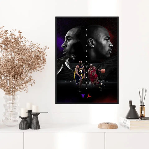 Affiche et Tableau Pop Art de Kobe Bryant Michael Jordan Be Legendary