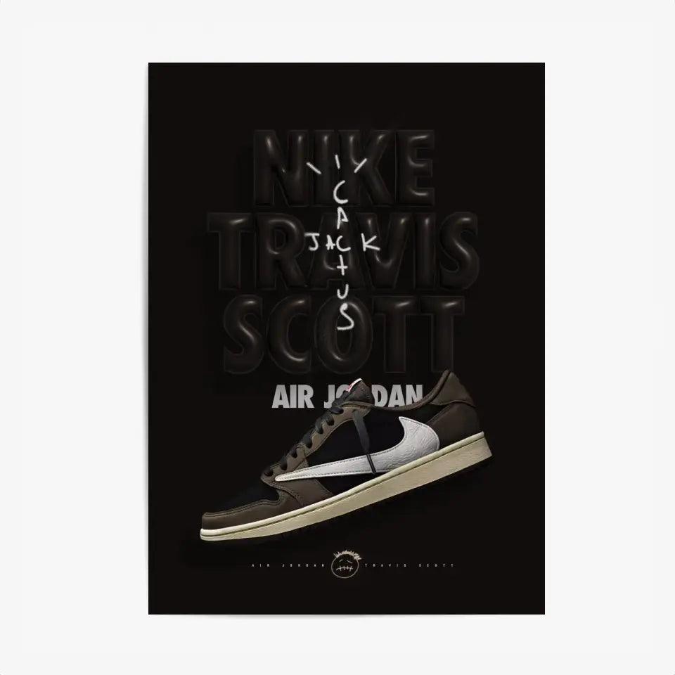 Affiche et Tableau Pop Art de Sneakers Nike Travis Scott