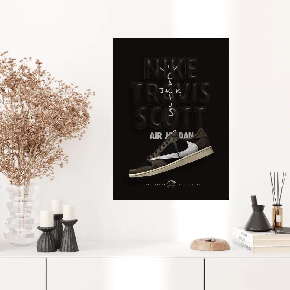 Affiche et Tableau Pop Art de Sneakers Nike Travis Scott