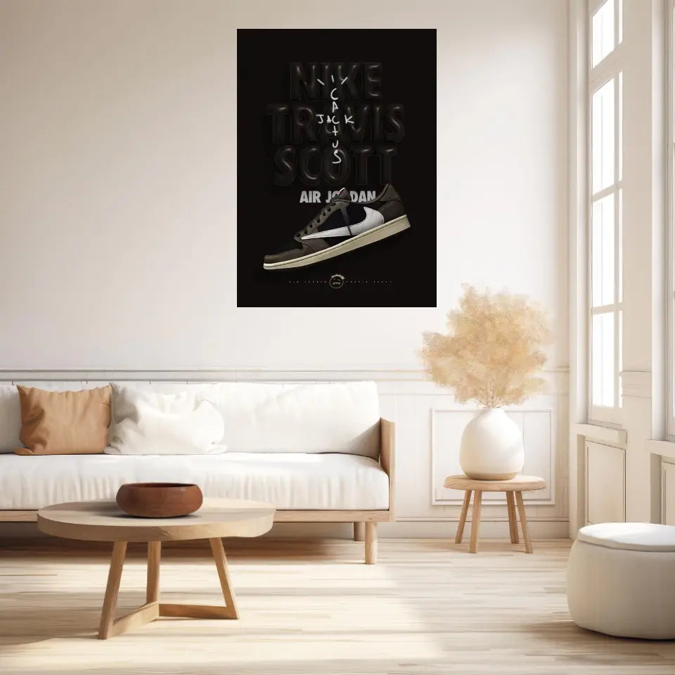 Affiche et Tableau Pop Art de Sneakers Nike Travis Scott