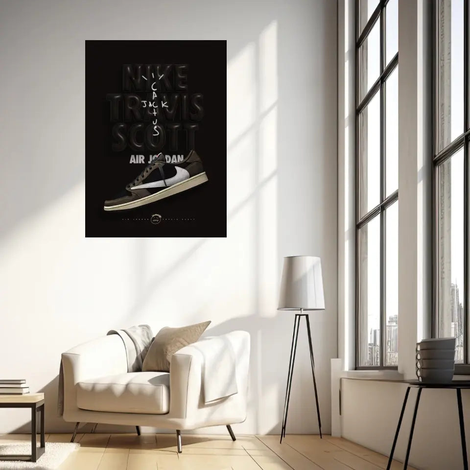 Affiche et Tableau Pop Art de Sneakers Nike Travis Scott