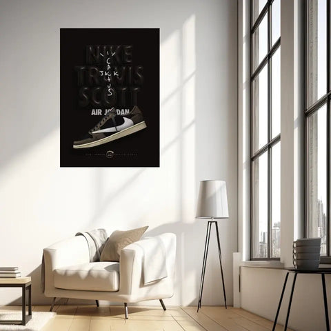 Affiche et Tableau Pop Art de Sneakers Nike Travis Scott