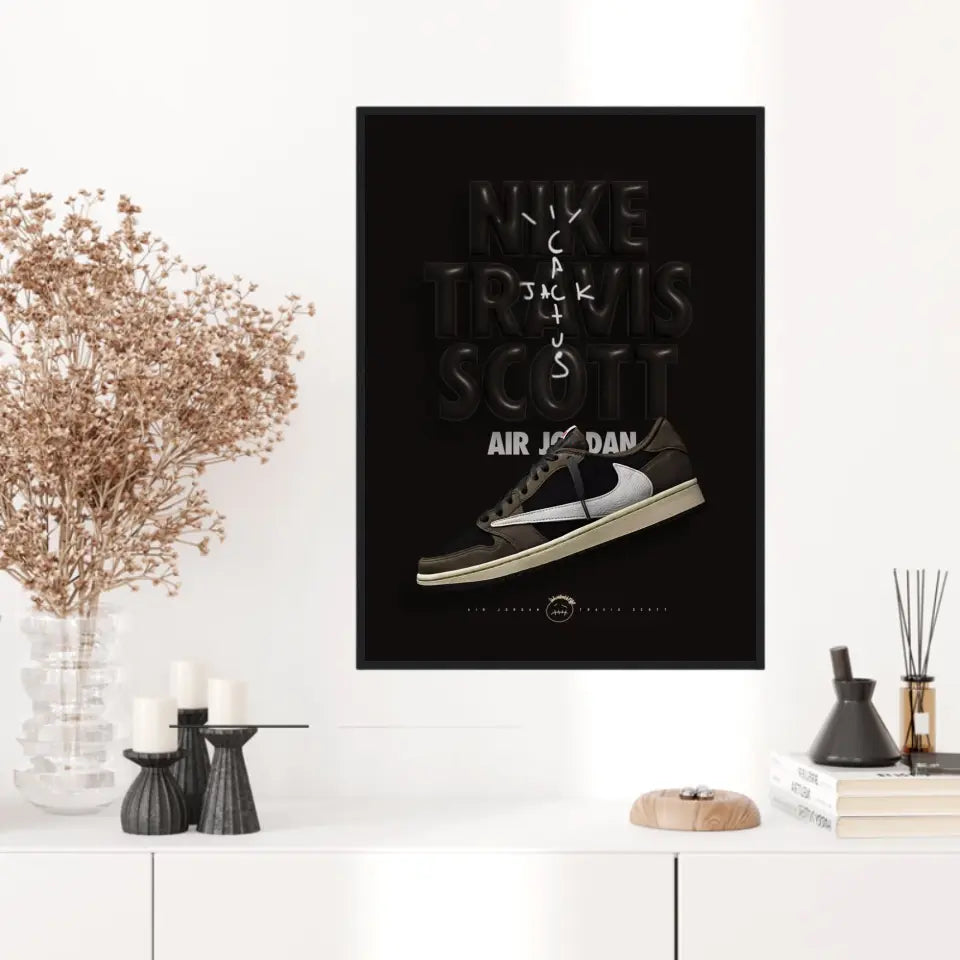Affiche et Tableau Pop Art de Sneakers Nike Travis Scott