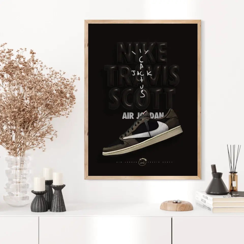 Affiche et Tableau Pop Art de Sneakers Nike Travis Scott